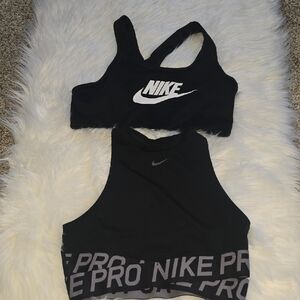 Nike Black and Gray Sports Bra Duo